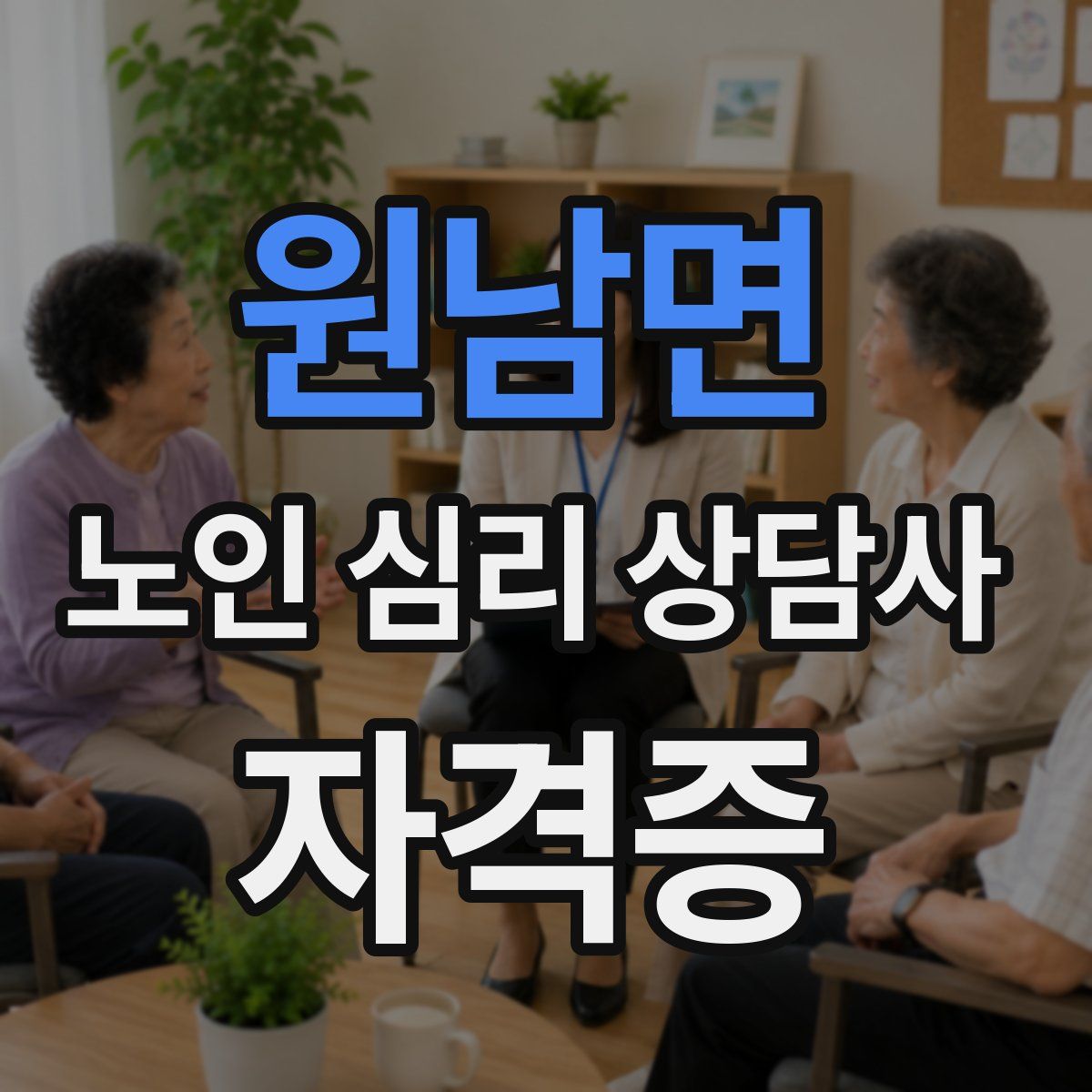 원남면 노인 심리 상담사 자격증