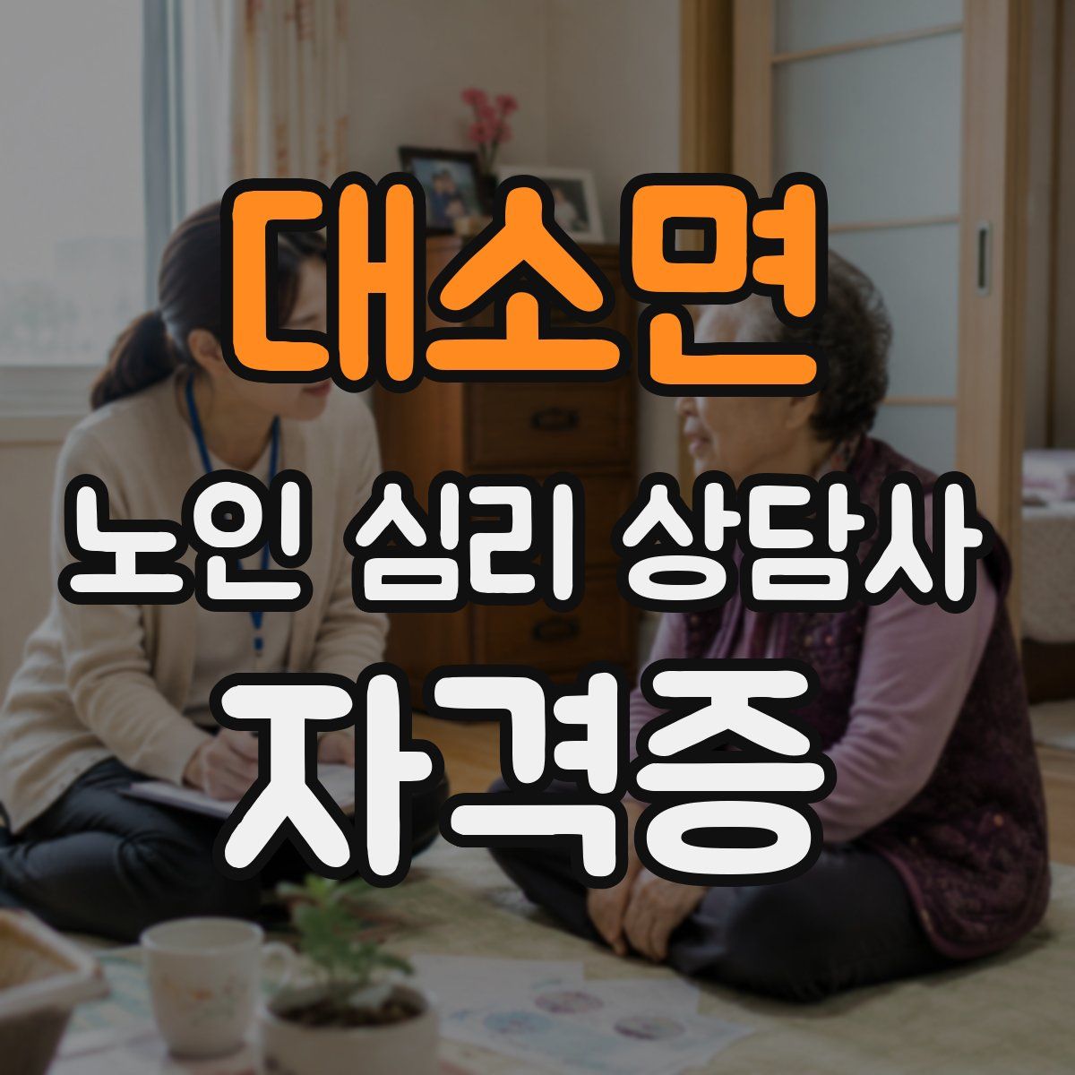 대소면 노인 심리 상담사 자격증