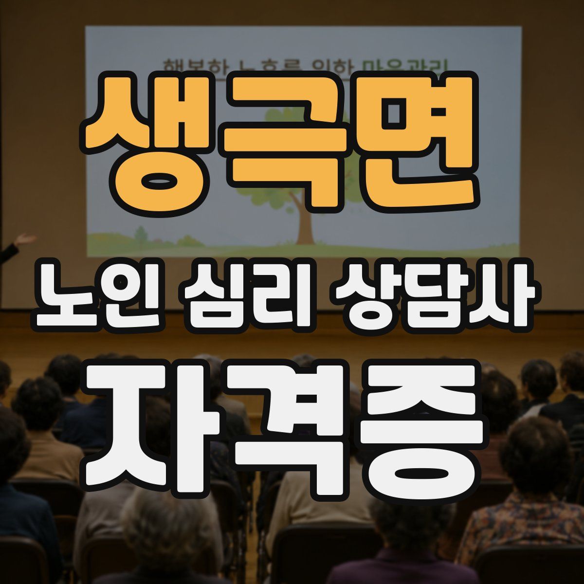 생극면 노인 심리 상담사 자격증