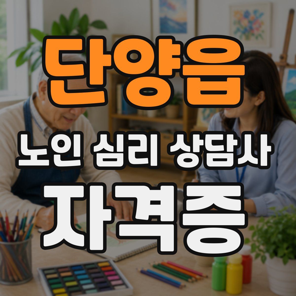단양읍 노인 심리 상담사 자격증