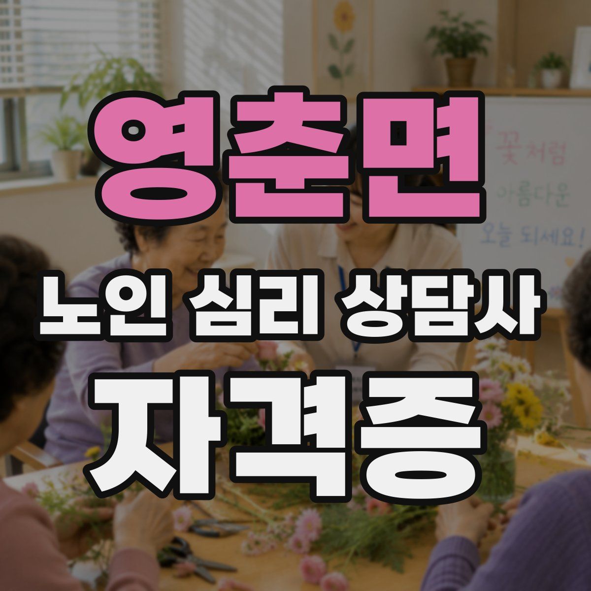 영춘면 노인 심리 상담사 자격증