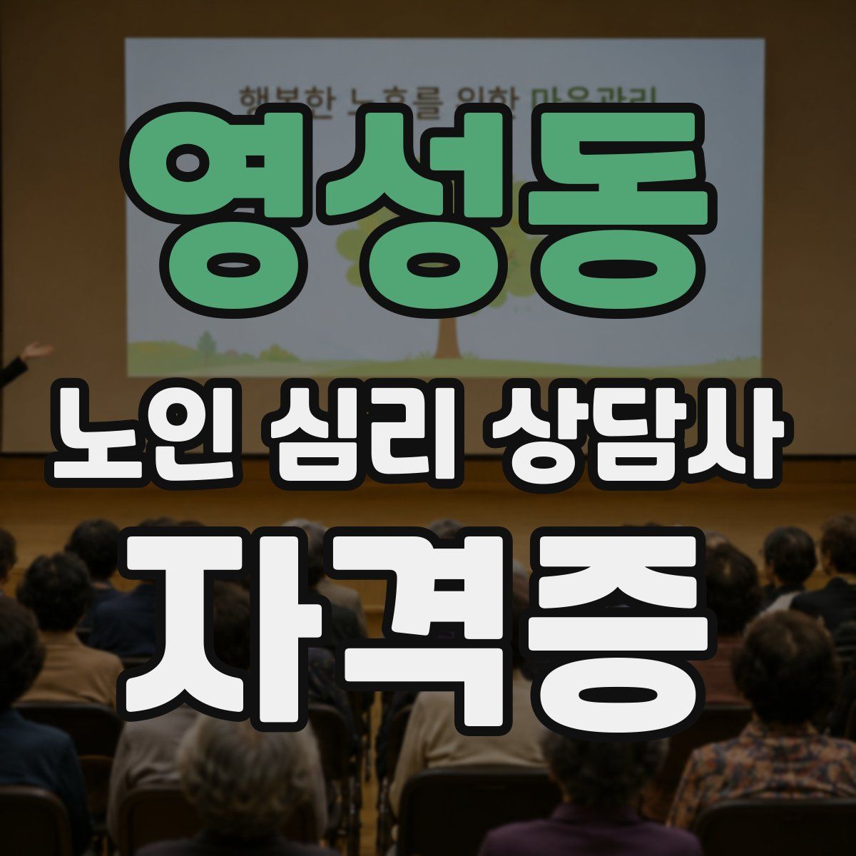 영성동 노인 심리 상담사 자격증