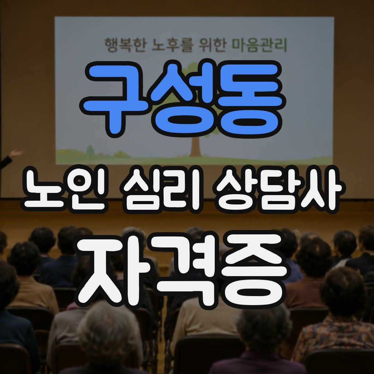 구성동 노인 심리 상담사 자격증