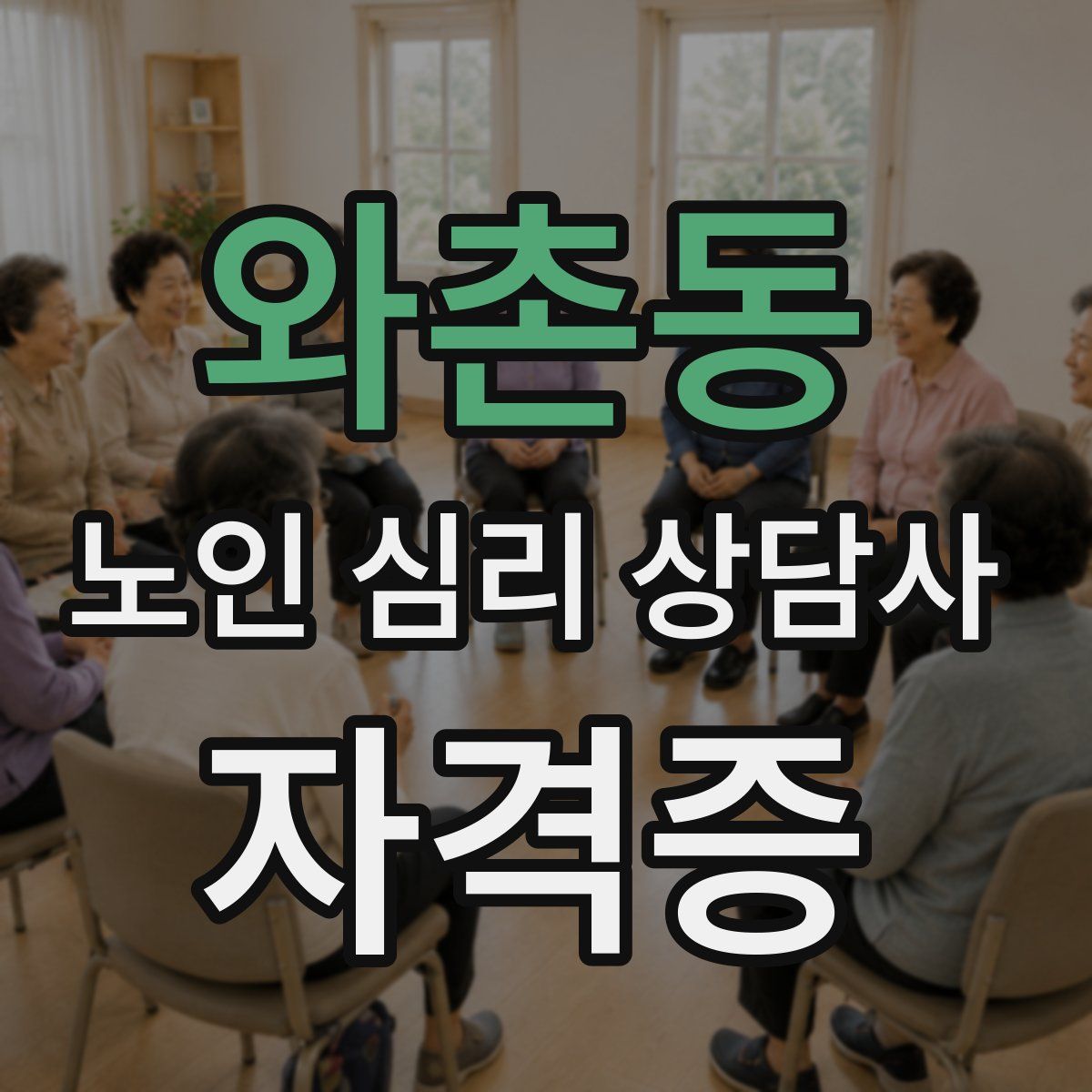 와촌동 노인 심리 상담사 자격증