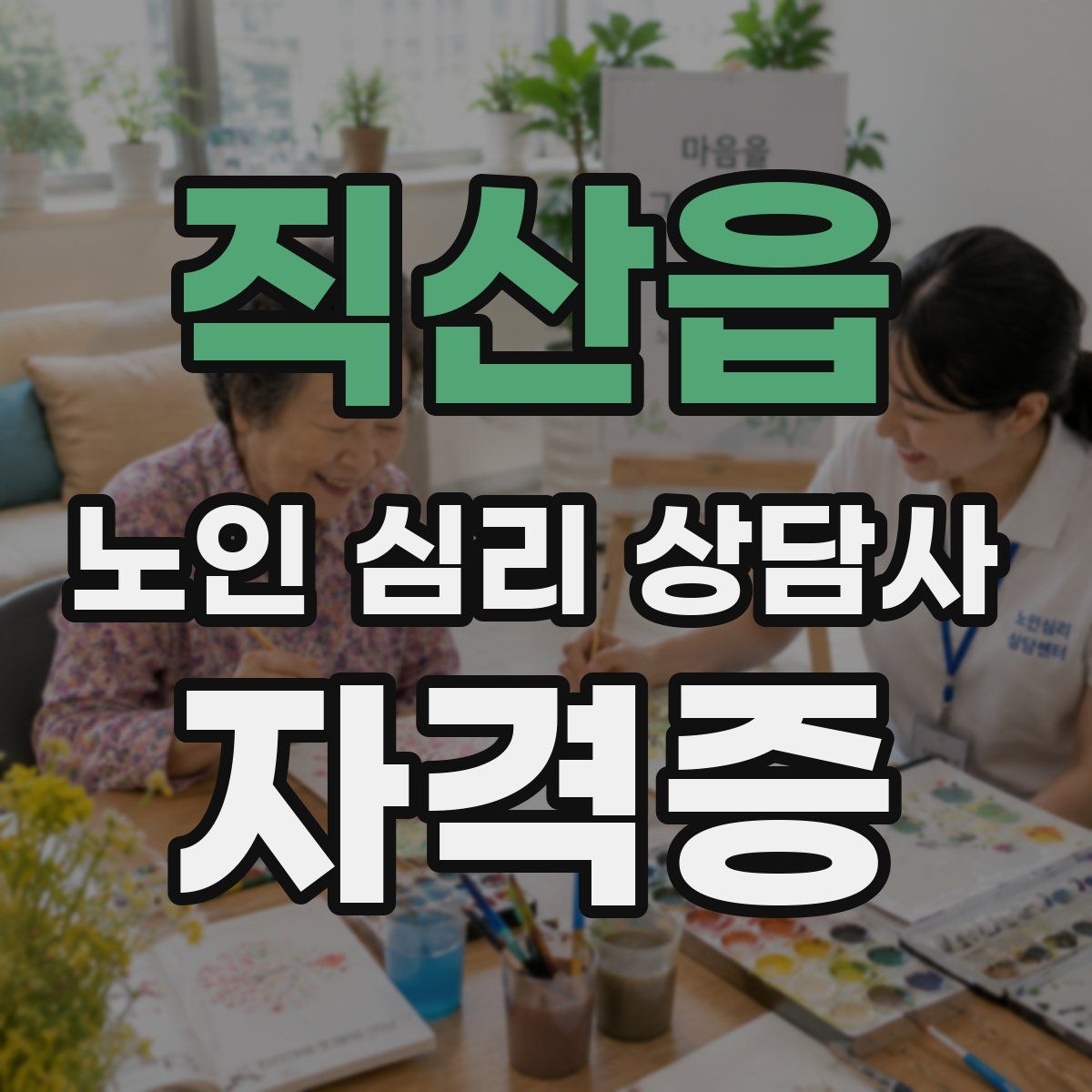직산읍 노인 심리 상담사 자격증