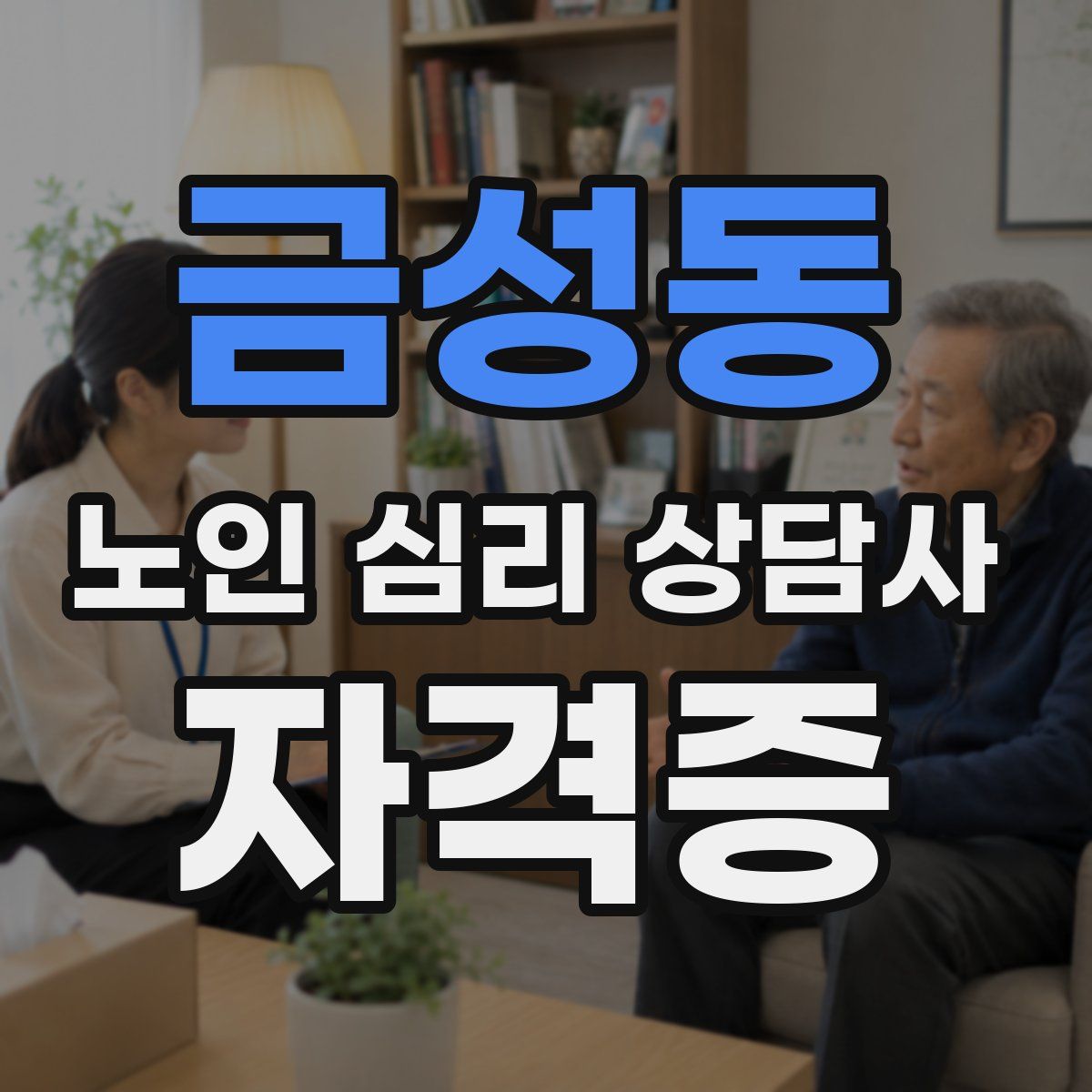 금성동 노인 심리 상담사 자격증