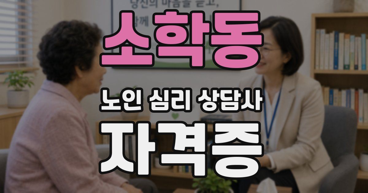 소학동 노인 심리 상담사 자격증