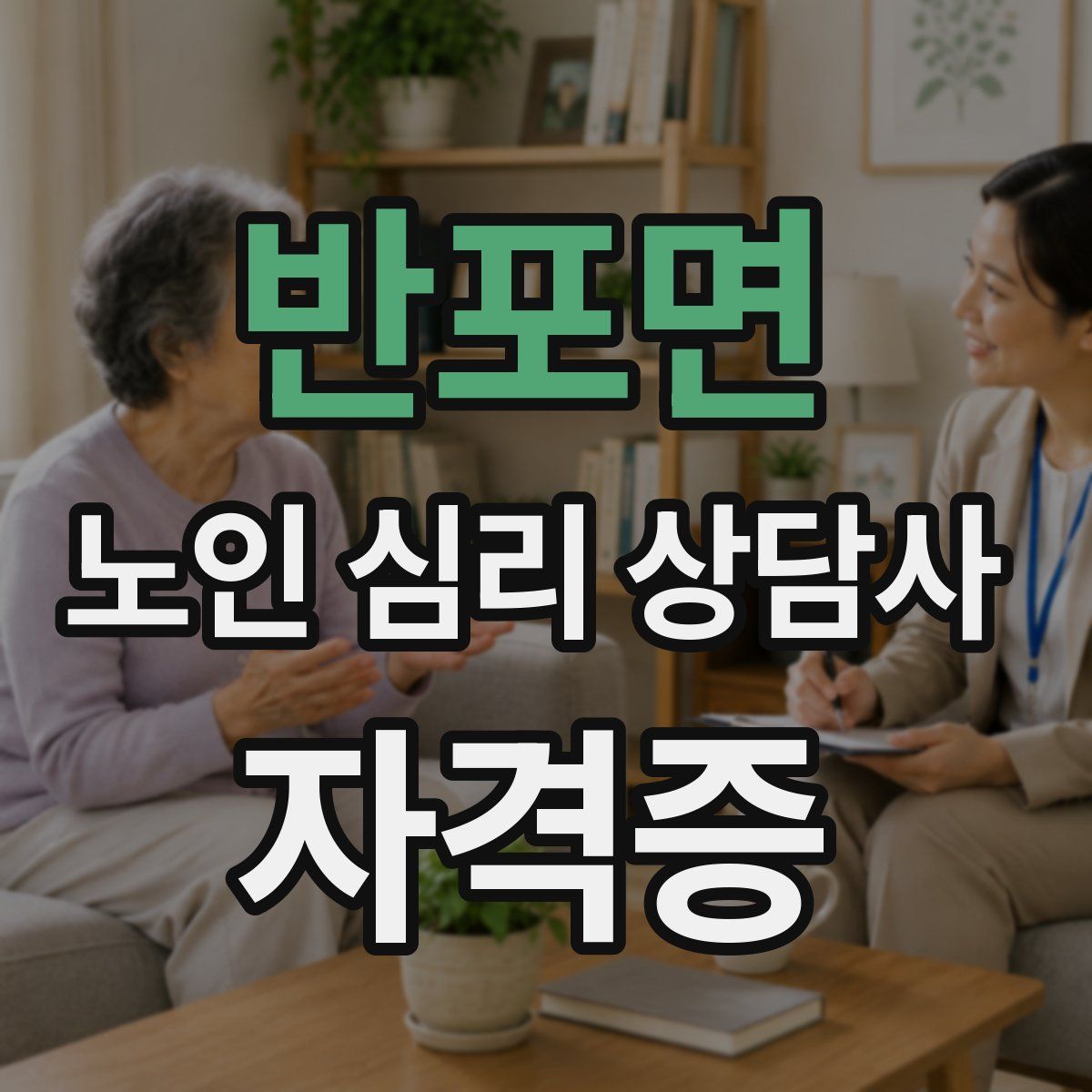 반포면 노인 심리 상담사 자격증