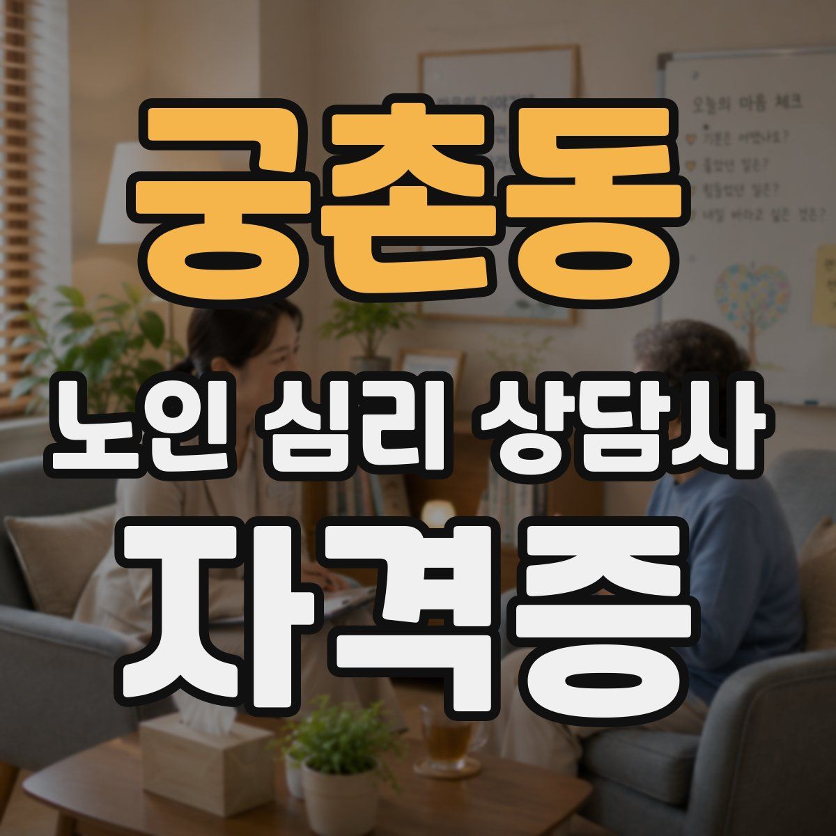 궁촌동 노인 심리 상담사 자격증