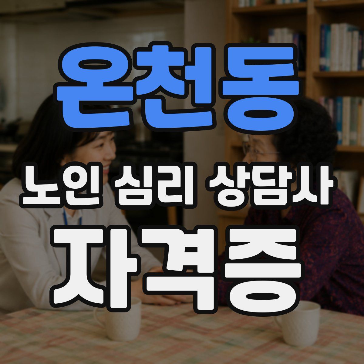 온천동 노인 심리 상담사 자격증