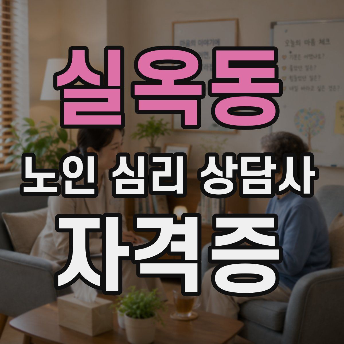 실옥동 노인 심리 상담사 자격증