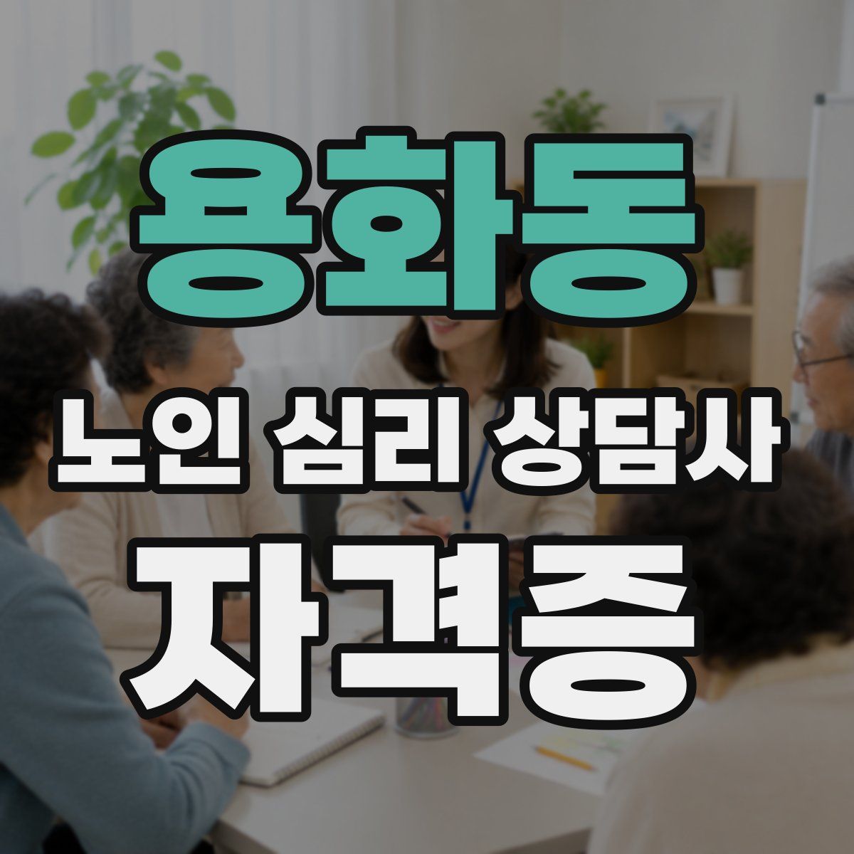 용화동 노인 심리 상담사 자격증