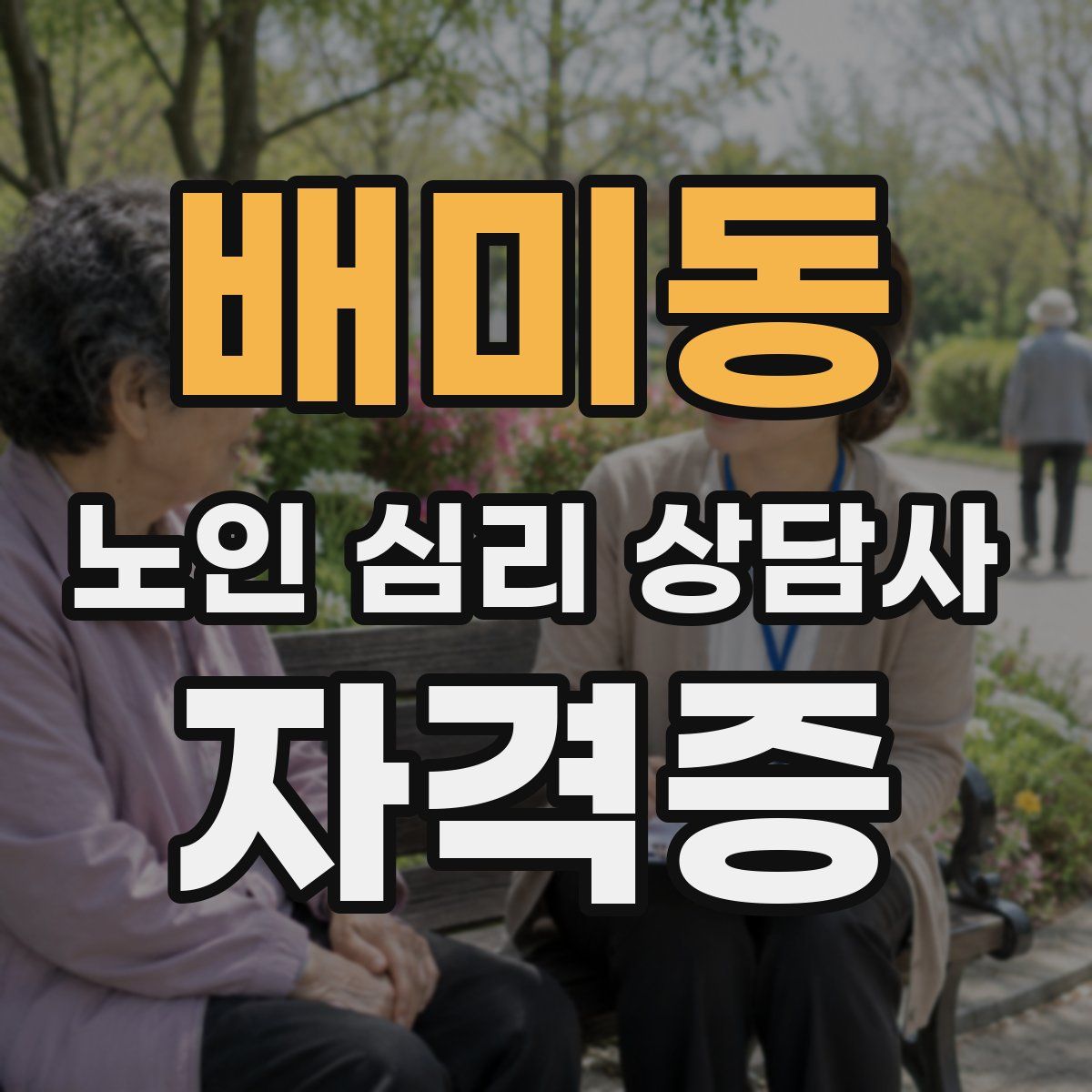 배미동 노인 심리 상담사 자격증