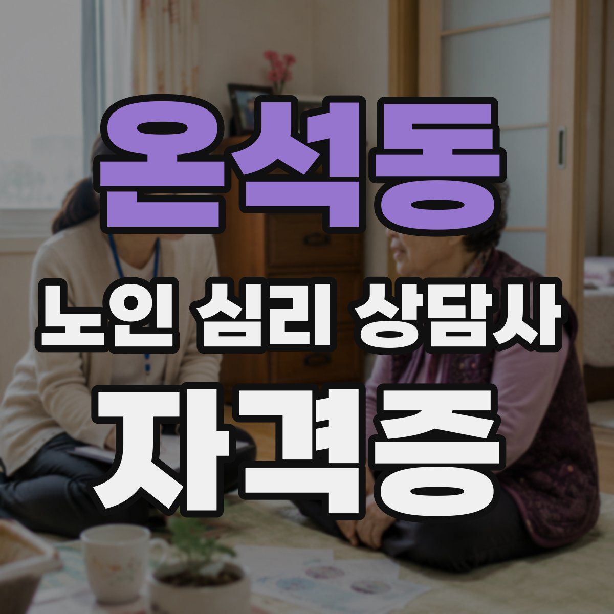 온석동 노인 심리 상담사 자격증