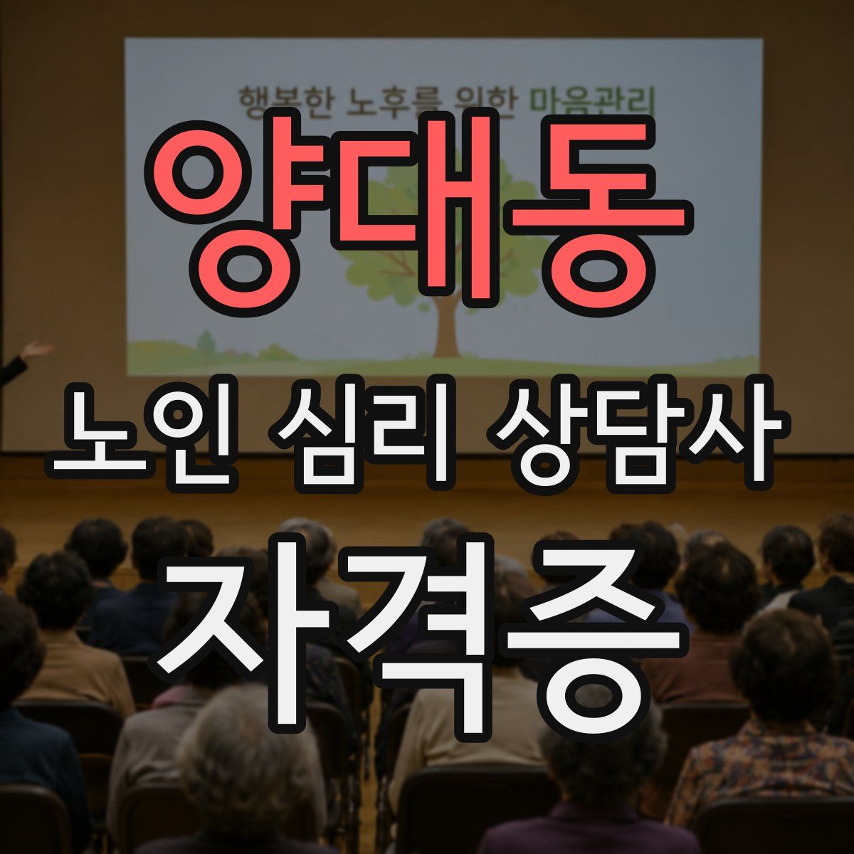 양대동 노인 심리 상담사 자격증