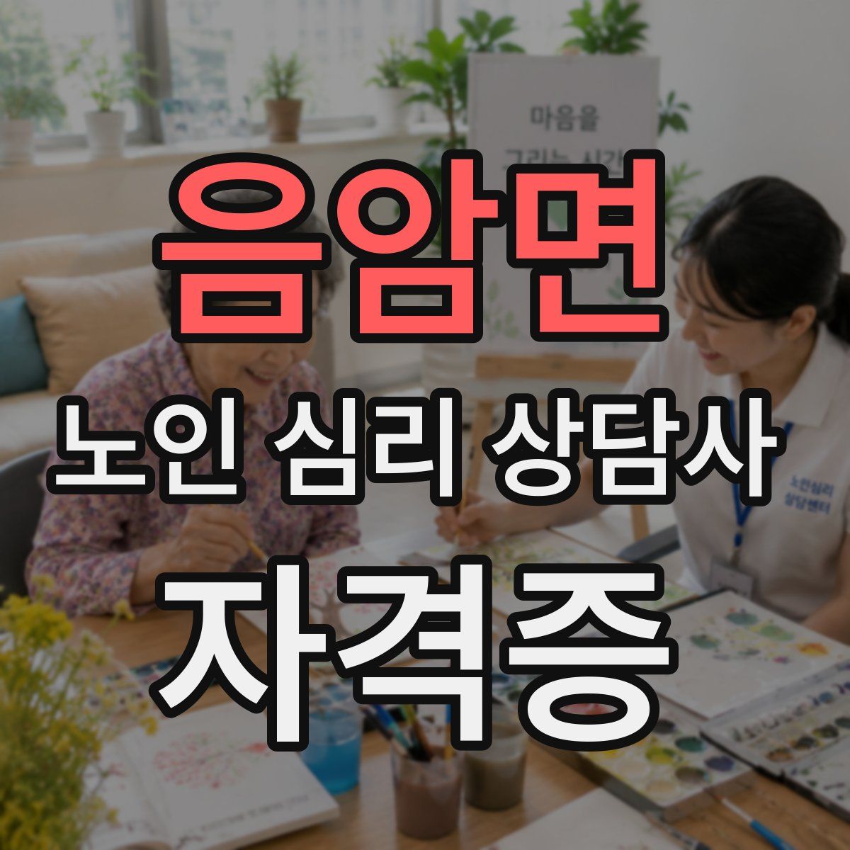 음암면 노인 심리 상담사 자격증
