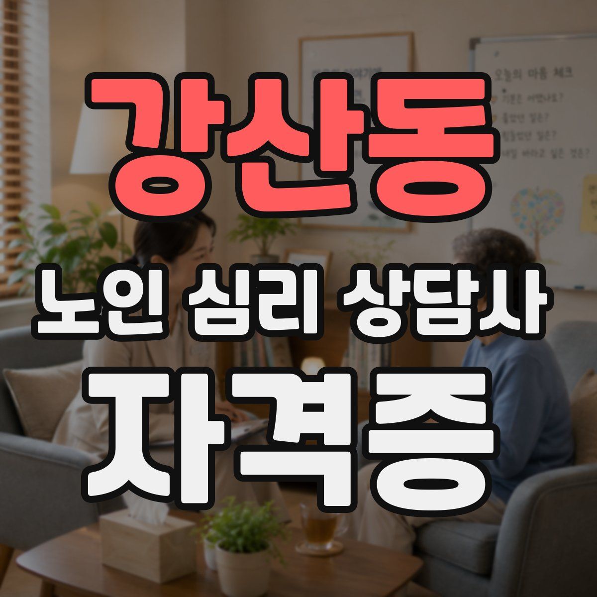 강산동 노인 심리 상담사 자격증