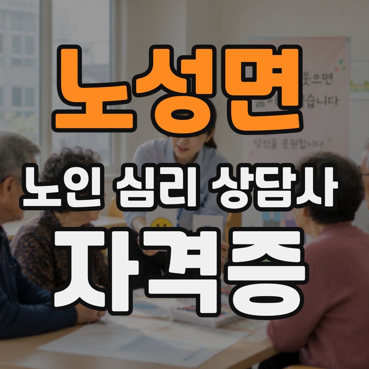 노성면 노인 심리 상담사 자격증