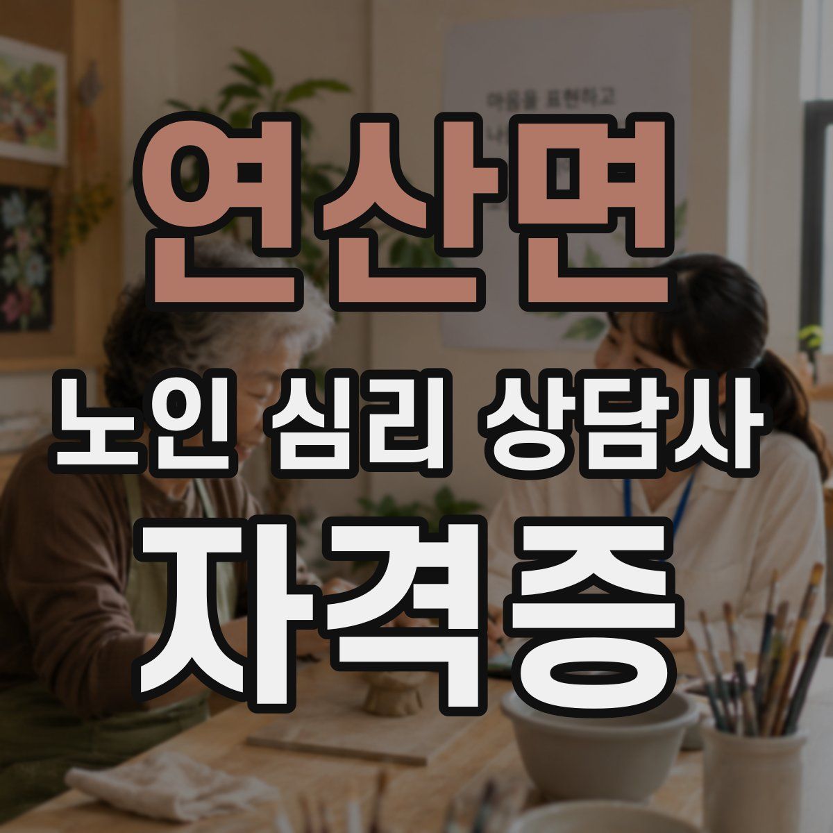 연산면 노인 심리 상담사 자격증