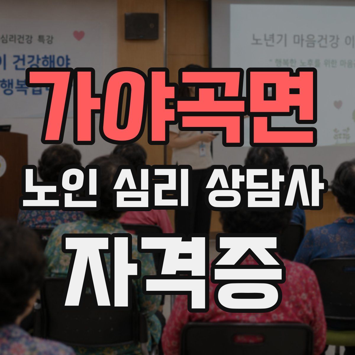 가야곡면 노인 심리 상담사 자격증