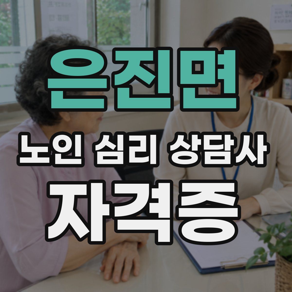 은진면 노인 심리 상담사 자격증