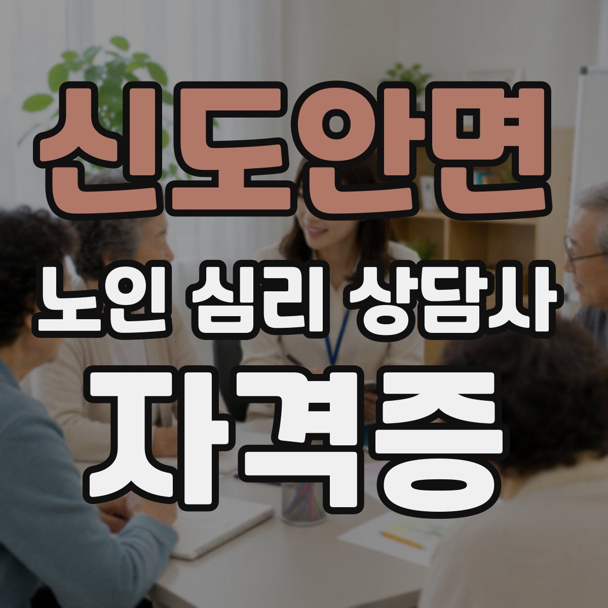 신도안면 노인 심리 상담사 자격증
