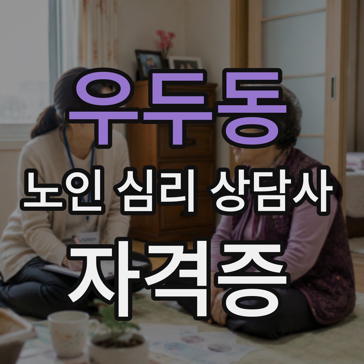 우두동 노인 심리 상담사 자격증