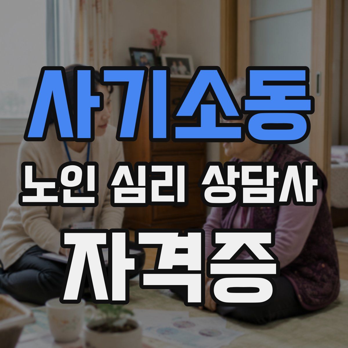 사기소동 노인 심리 상담사 자격증