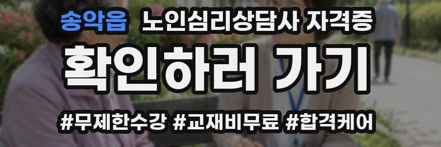 송악읍 노인 심리 상담사 자격증