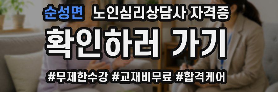 순성면 노인 심리 상담사 자격증