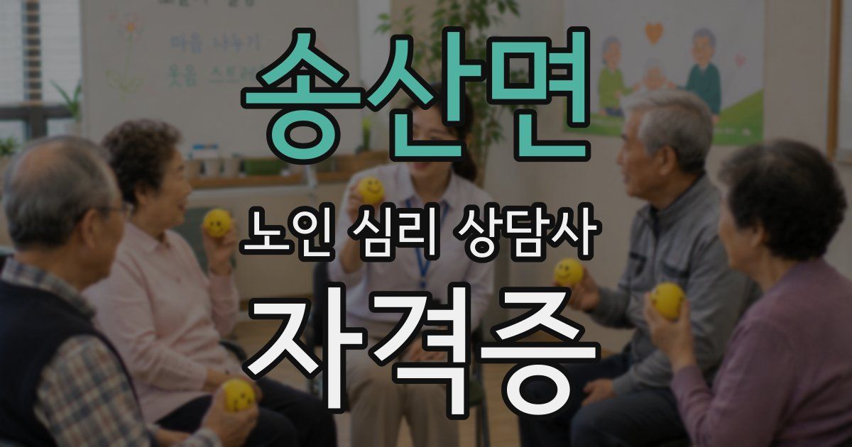 송산면 노인 심리 상담사 자격증