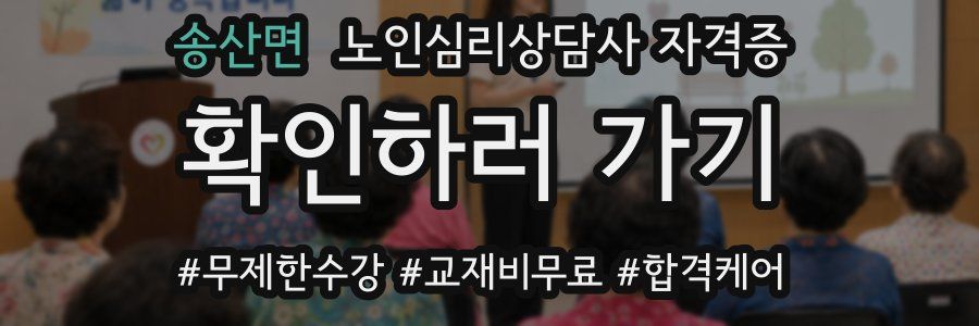 송산면 노인 심리 상담사 자격증