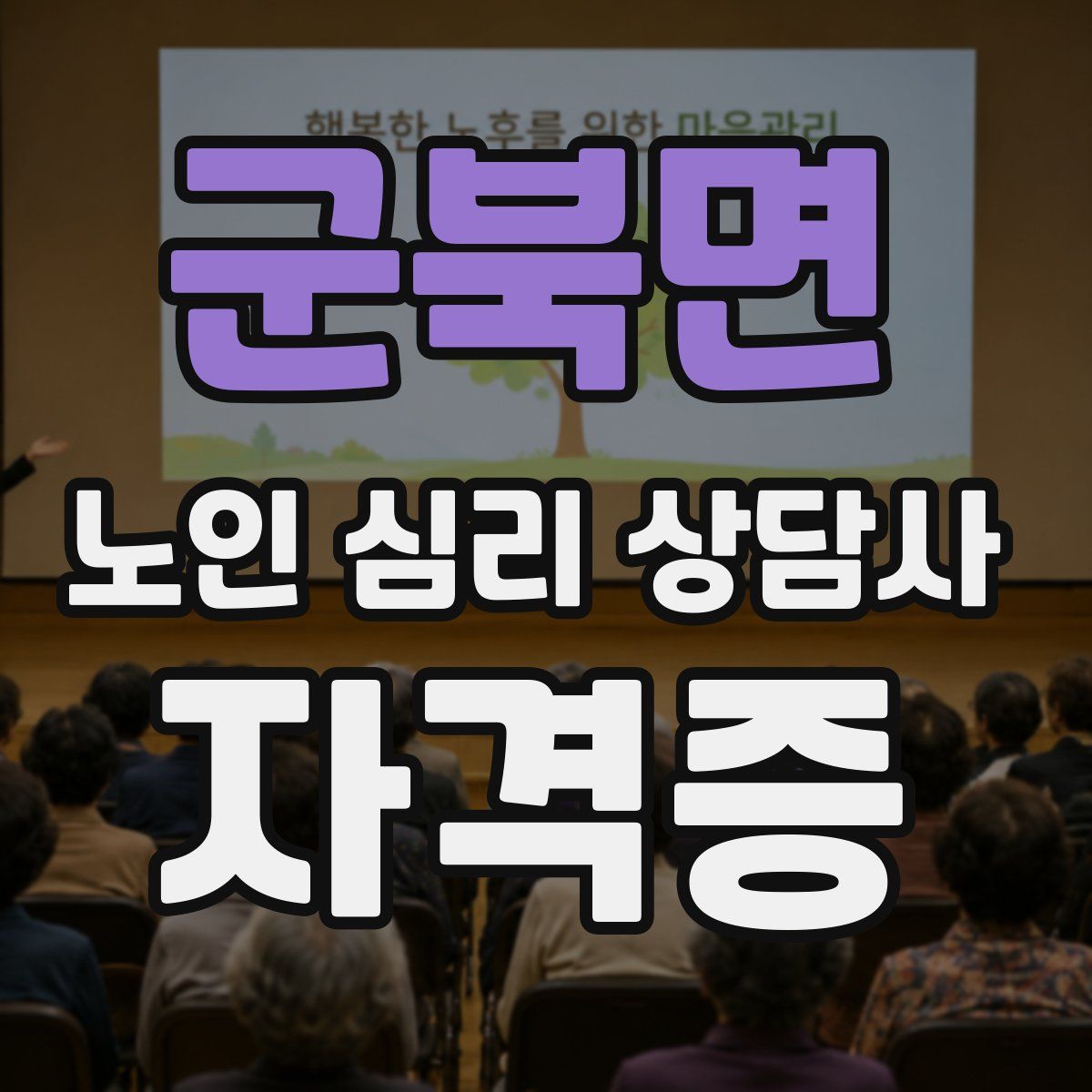 군북면 노인 심리 상담사 자격증
