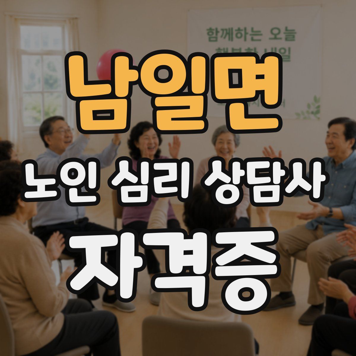 남일면 노인 심리 상담사 자격증