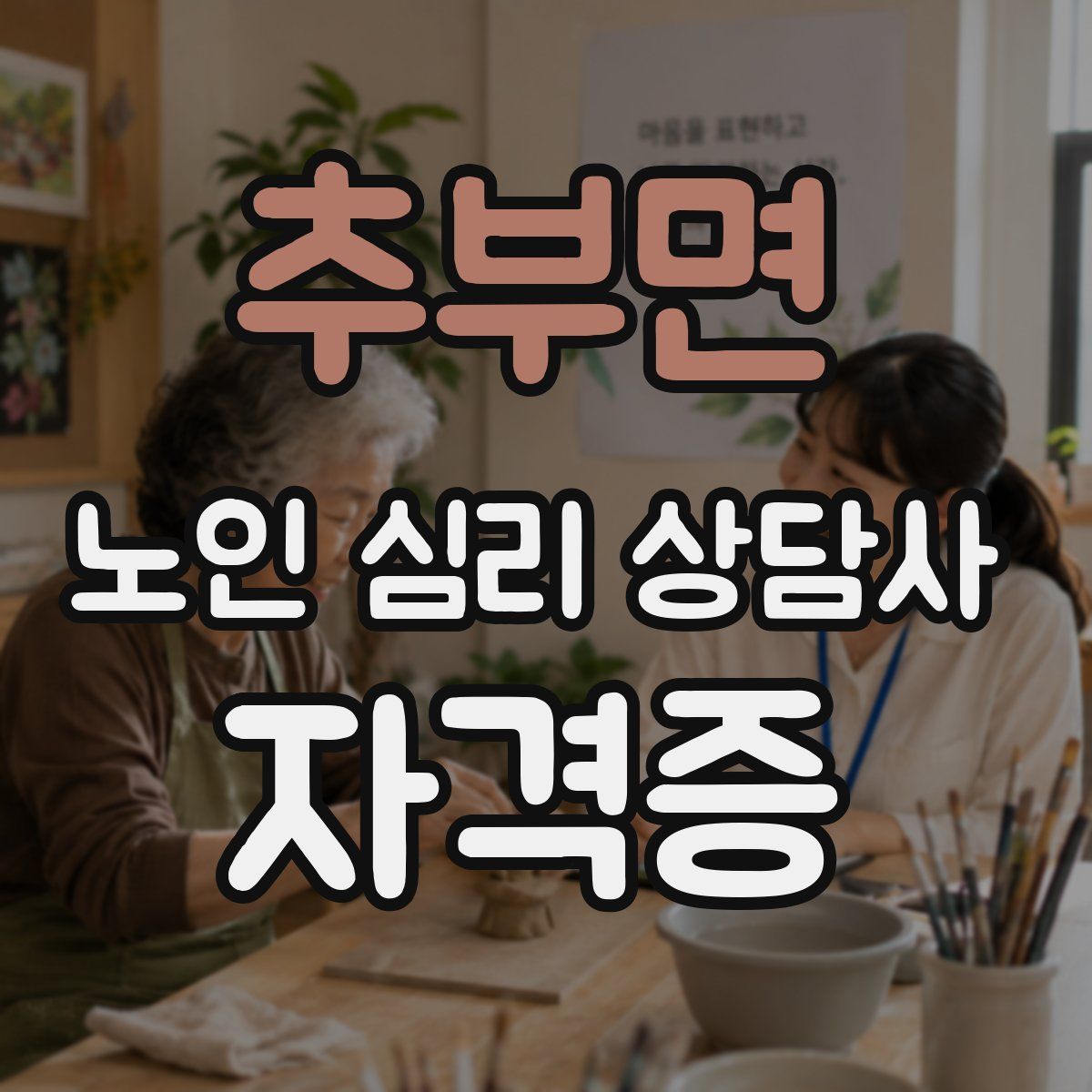 추부면 노인 심리 상담사 자격증