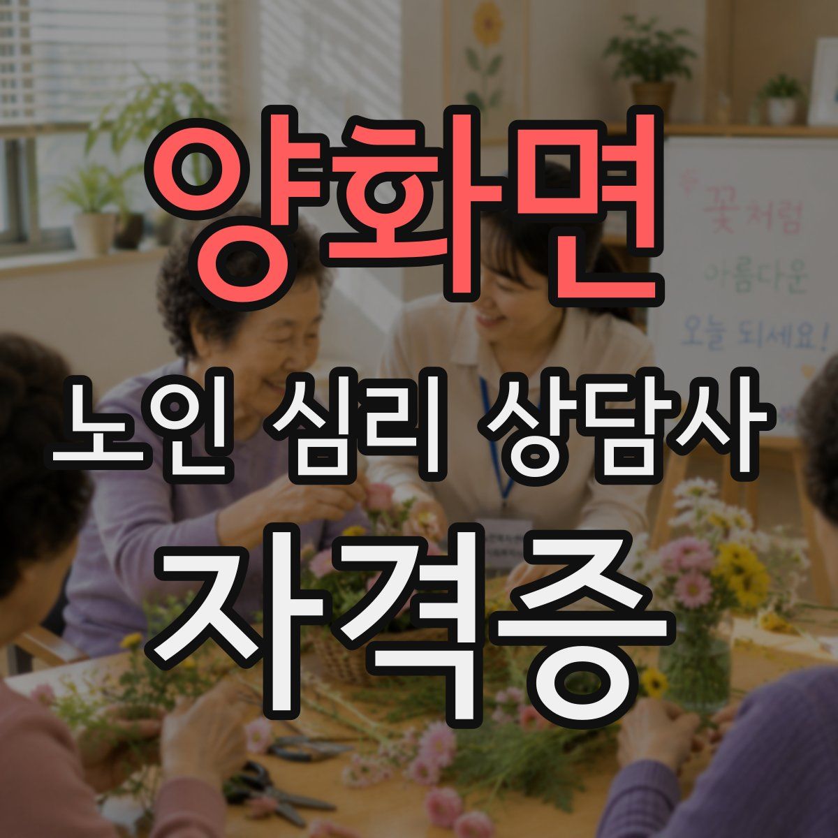 양화면 노인 심리 상담사 자격증
