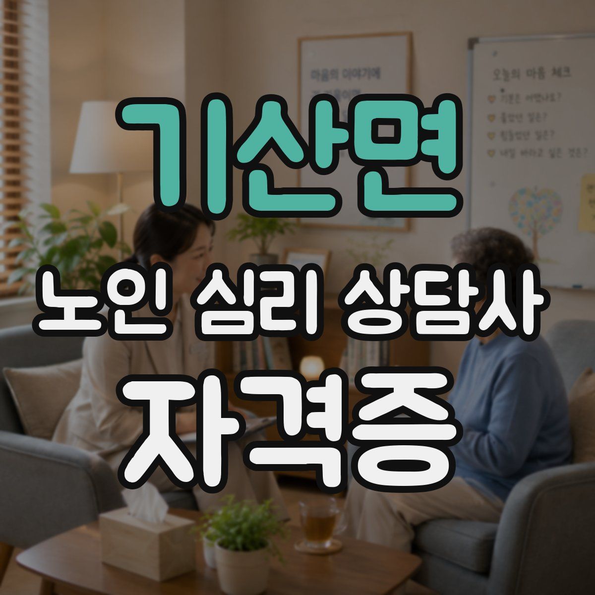 기산면 노인 심리 상담사 자격증