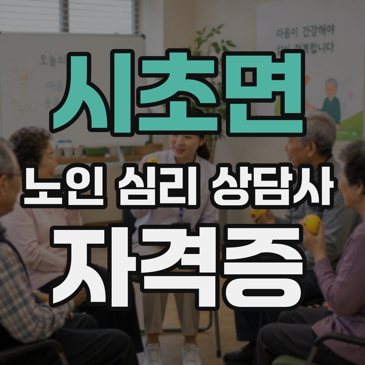 시초면 노인 심리 상담사 자격증