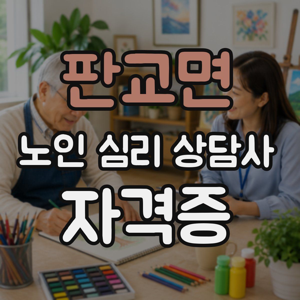 판교면 노인 심리 상담사 자격증