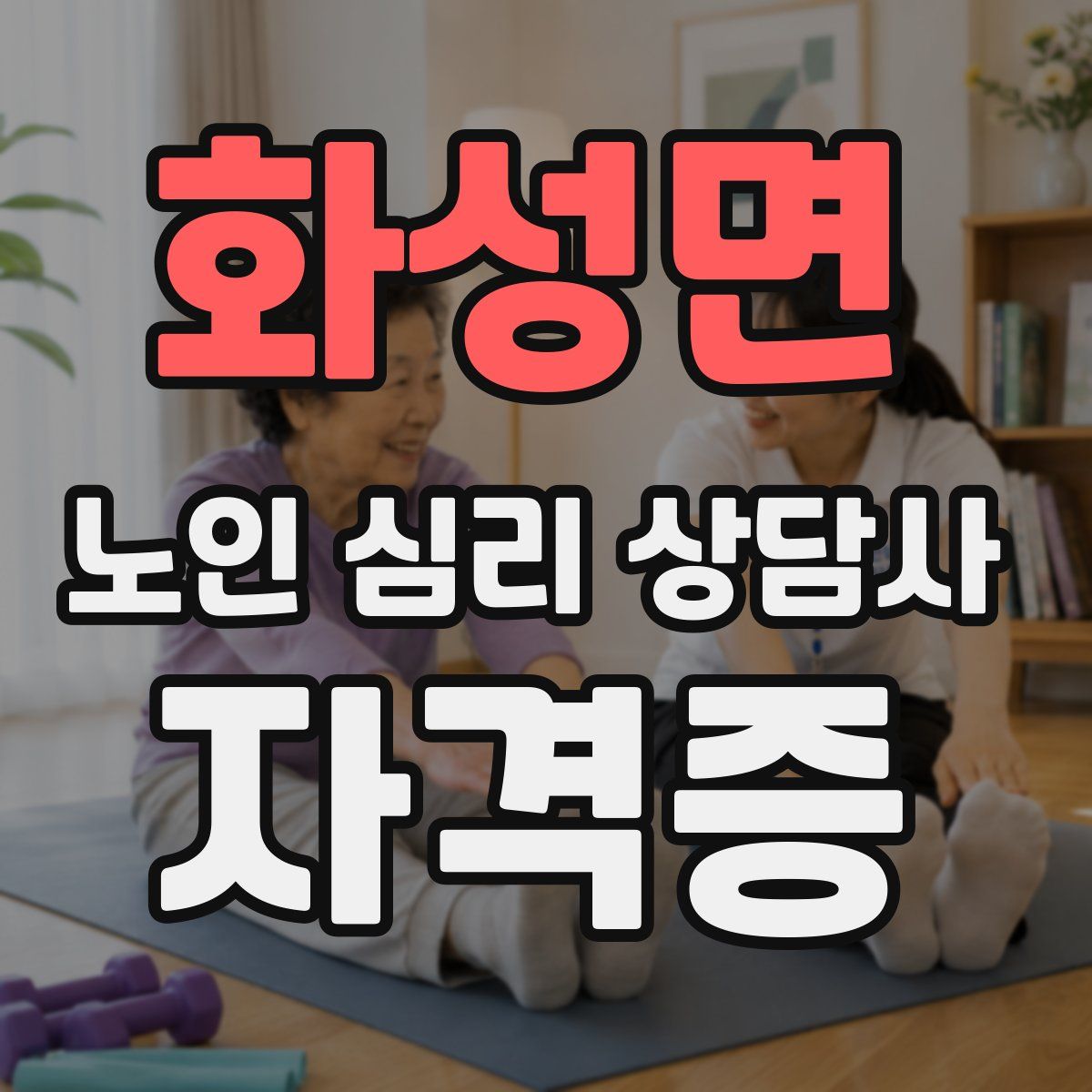 화성면 노인 심리 상담사 자격증