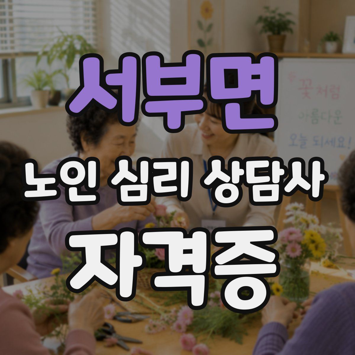 서부면 노인 심리 상담사 자격증