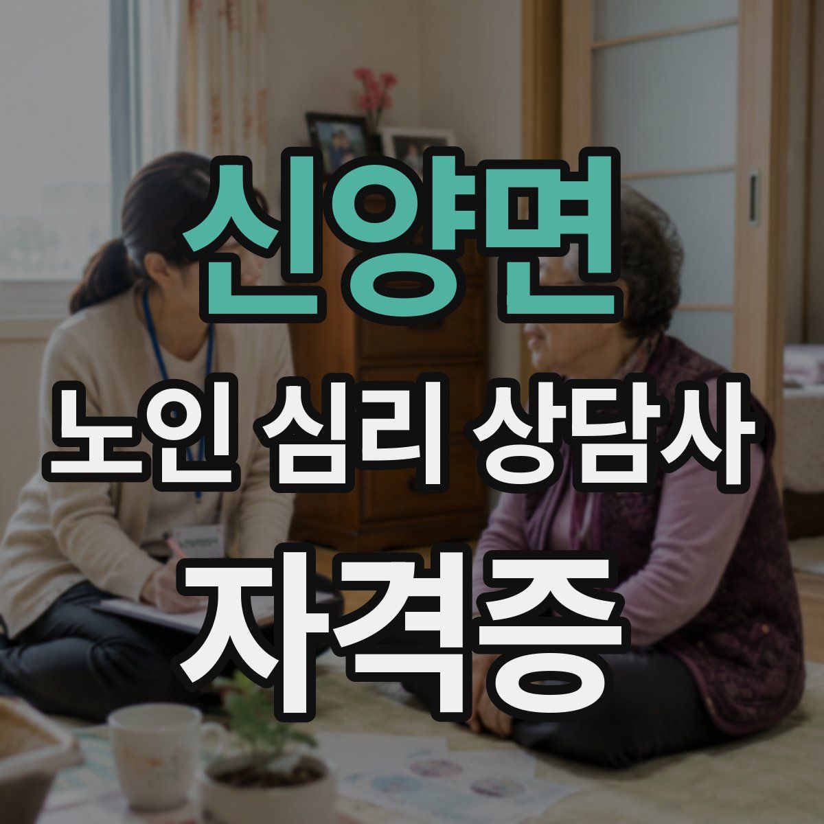 신양면 노인 심리 상담사 자격증