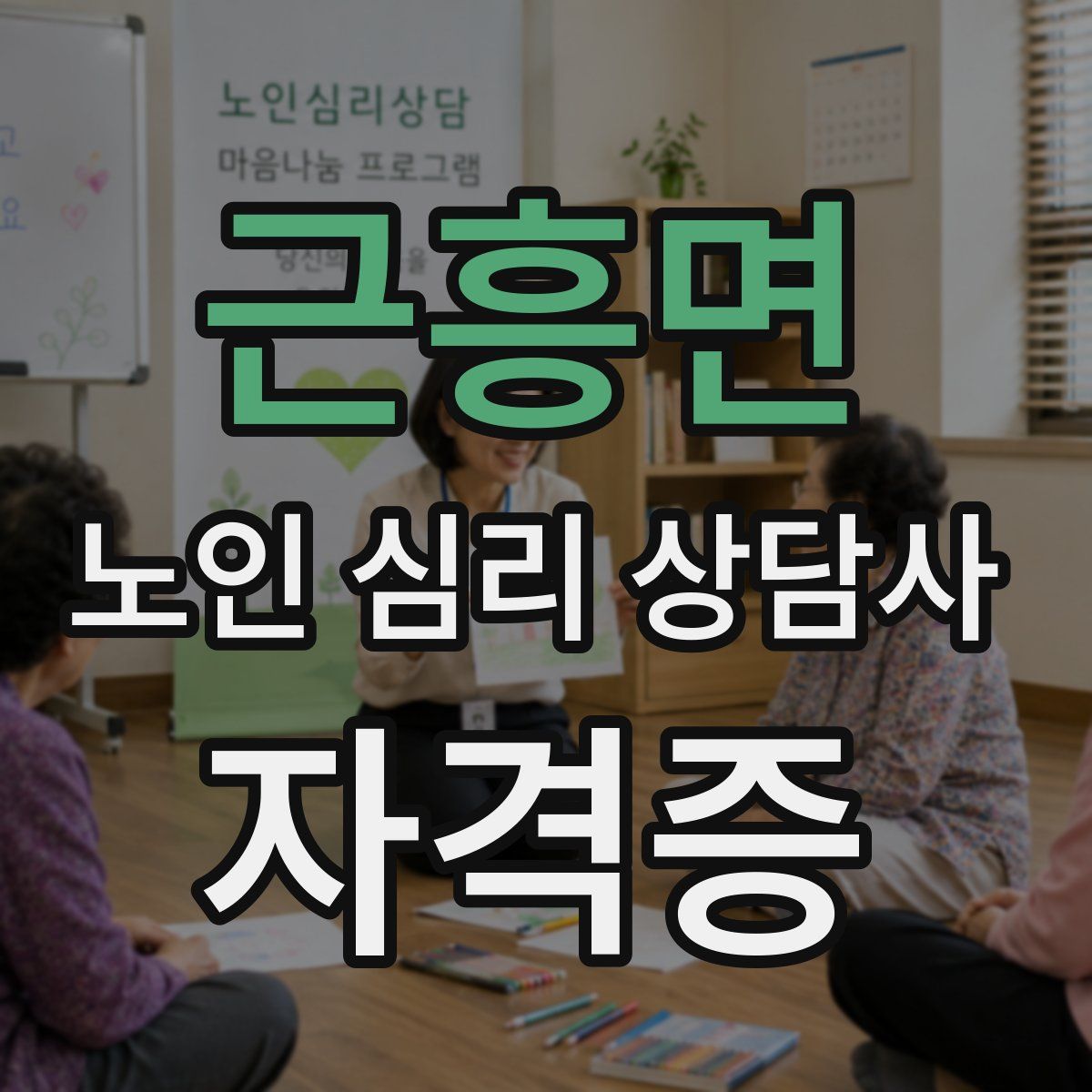 근흥면 노인 심리 상담사 자격증