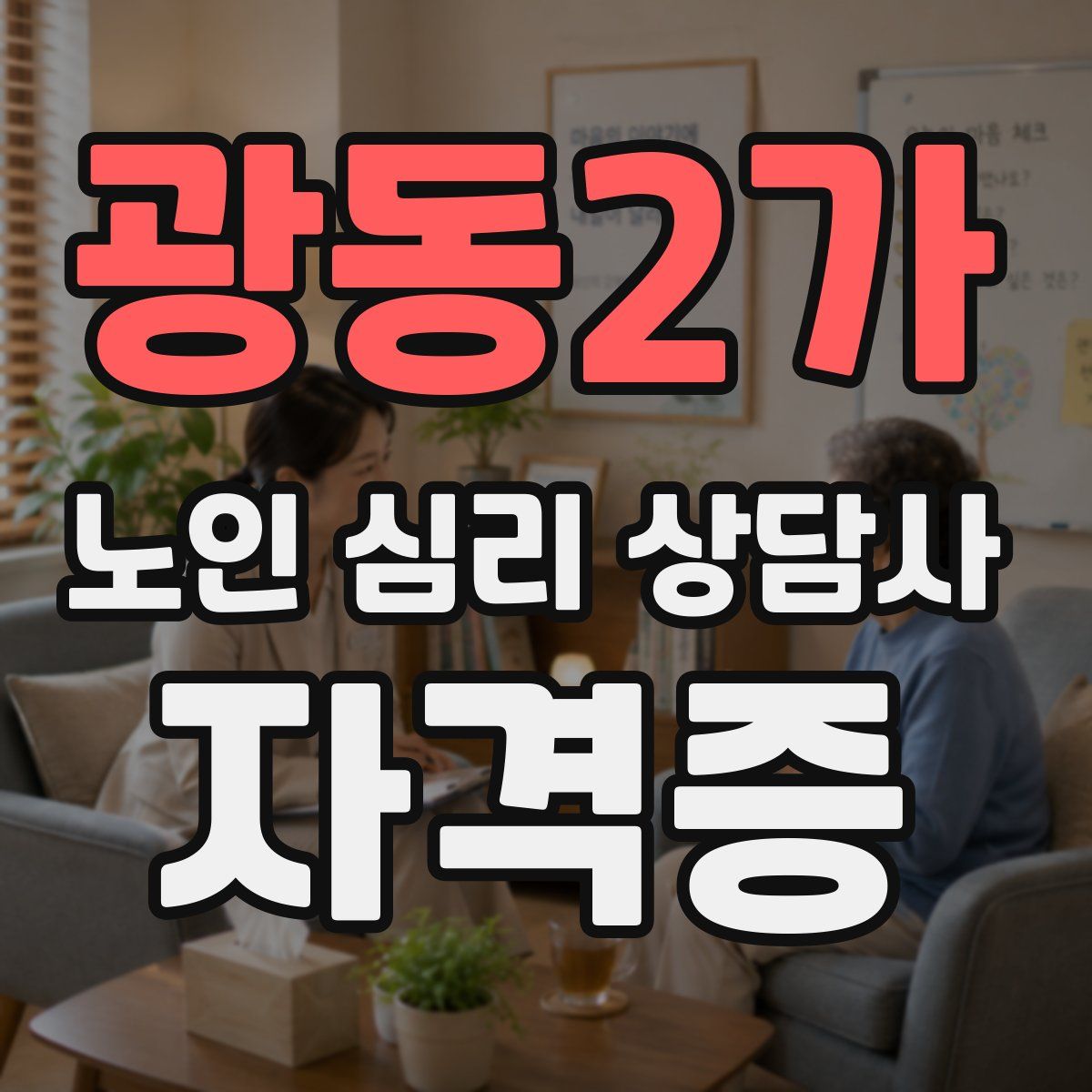 광동2가 노인 심리 상담사 자격증