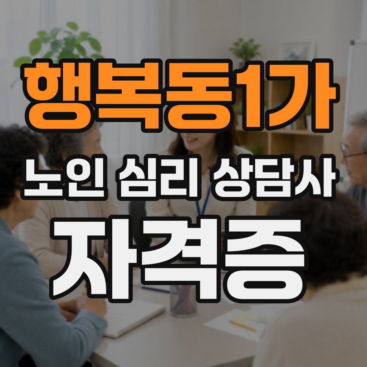 행복동1가 노인 심리 상담사 자격증