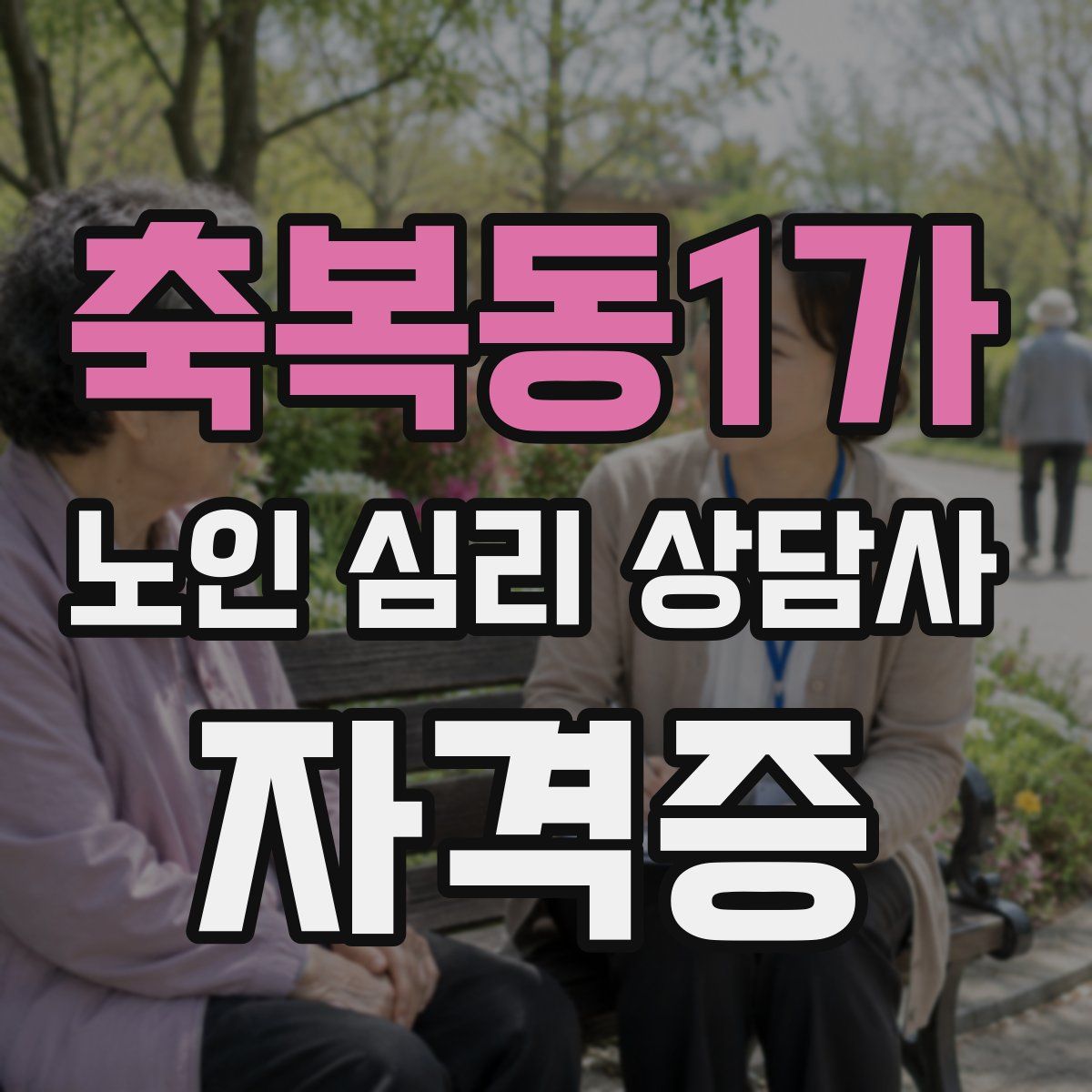 축복동1가 노인 심리 상담사 자격증