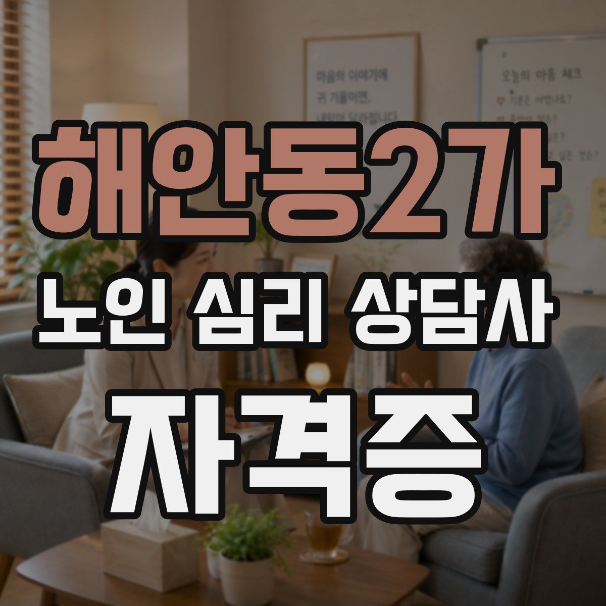 해안동2가 노인 심리 상담사 자격증
