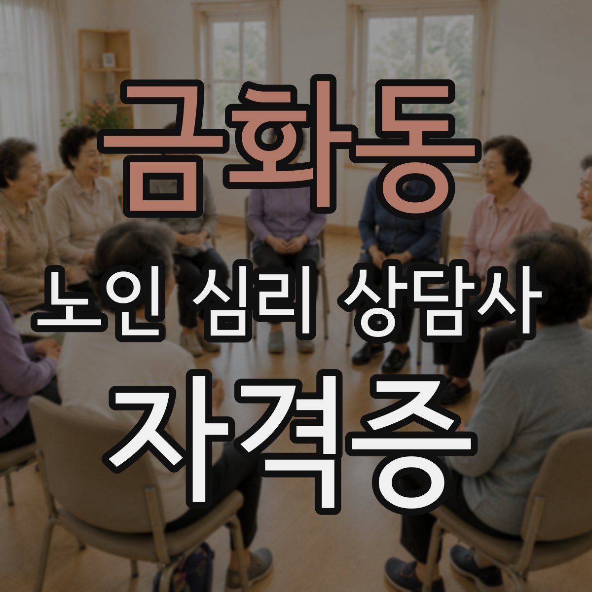 금화동 노인 심리 상담사 자격증