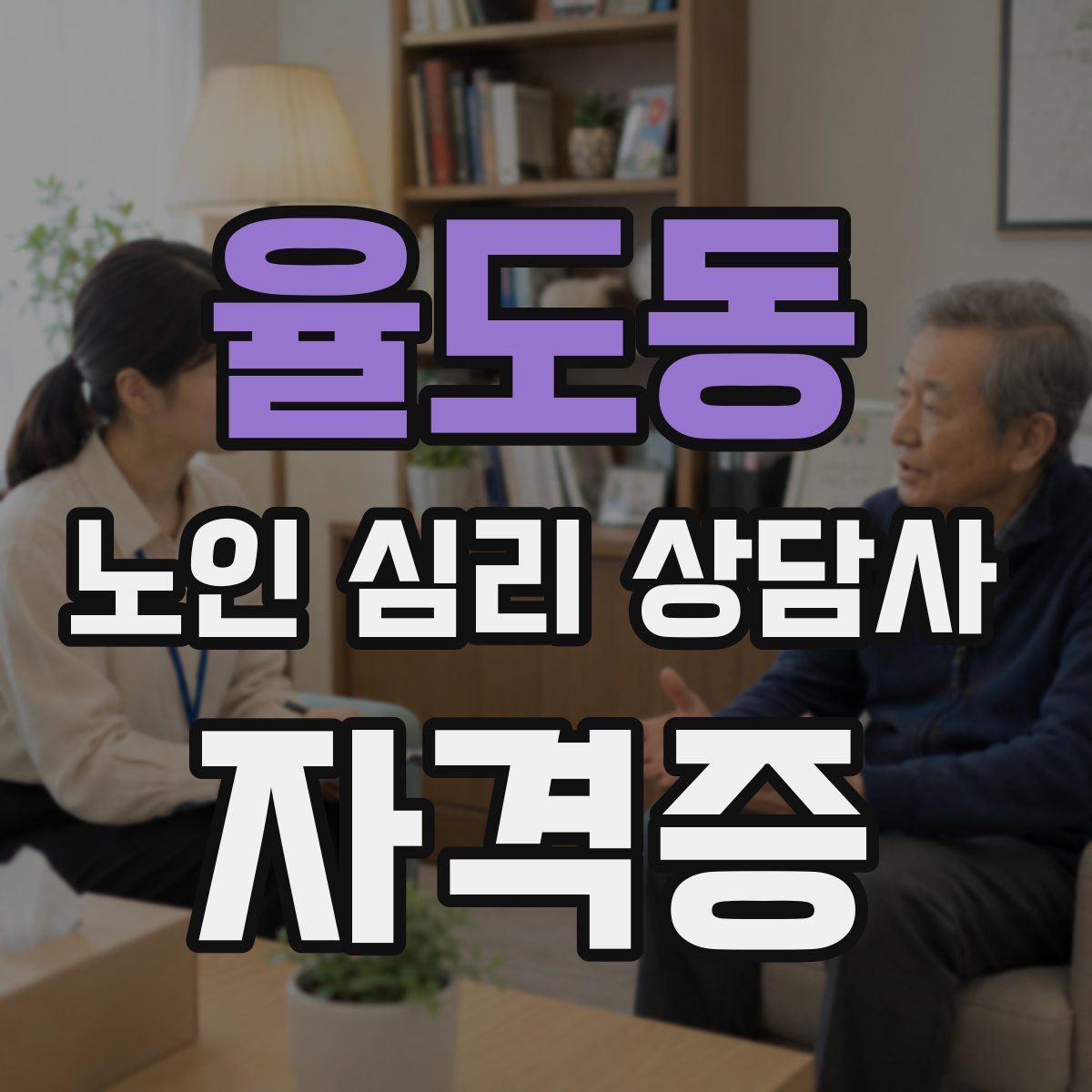 율도동 노인 심리 상담사 자격증