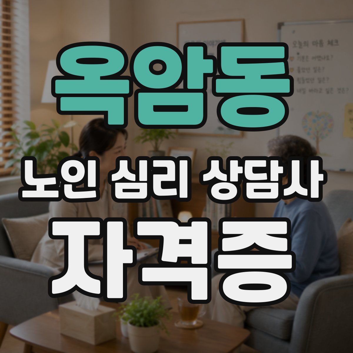 옥암동 노인 심리 상담사 자격증